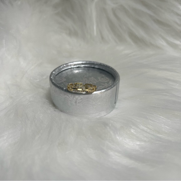 S925 Sterling Silver Style Chain Ring Size 7 - Picture 6 of 7